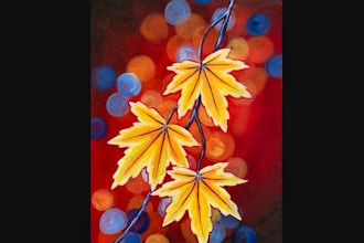 Paint Nite: Glowing Autumn Leaves